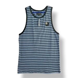 PACSUN - Blue and Black Striped Tank Top